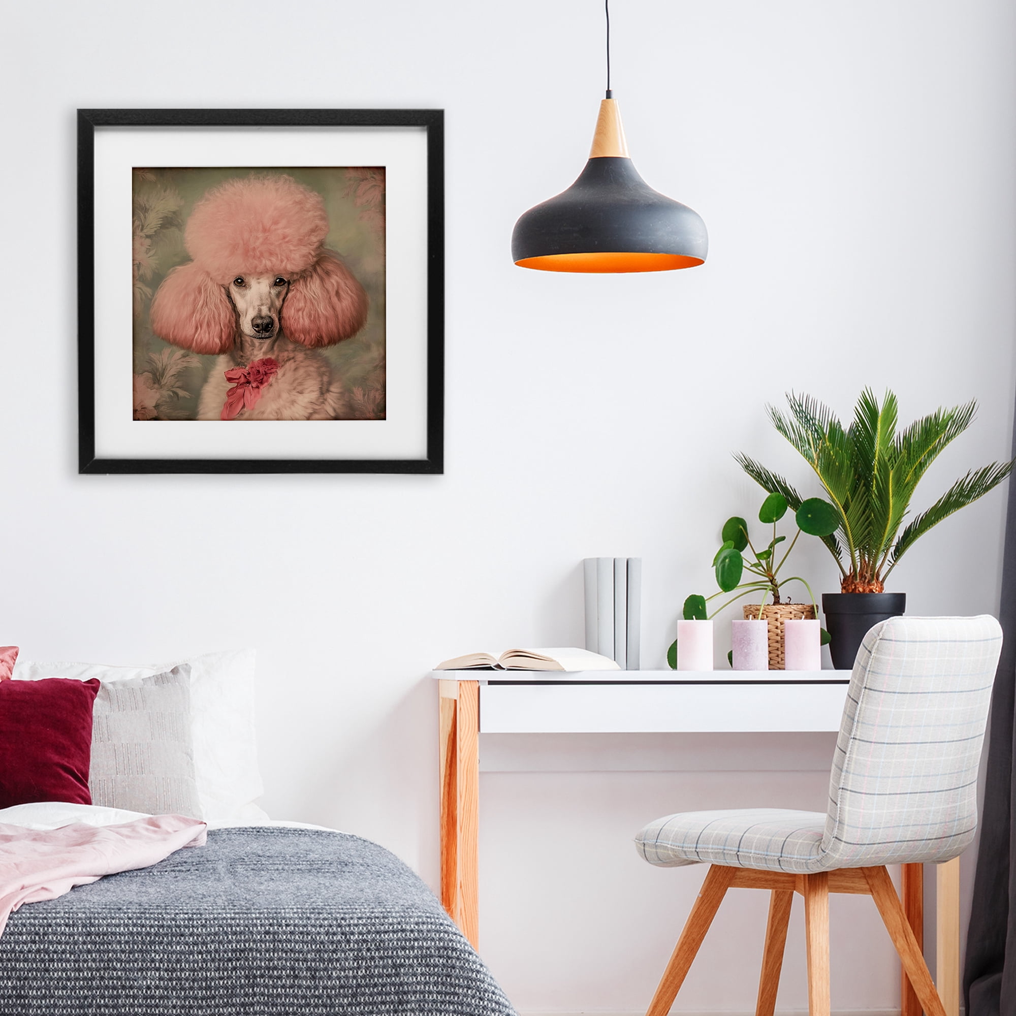 Stupell Industries Miss Baroness Blush Black Framed Print Under Glass, design by Tina LeCour