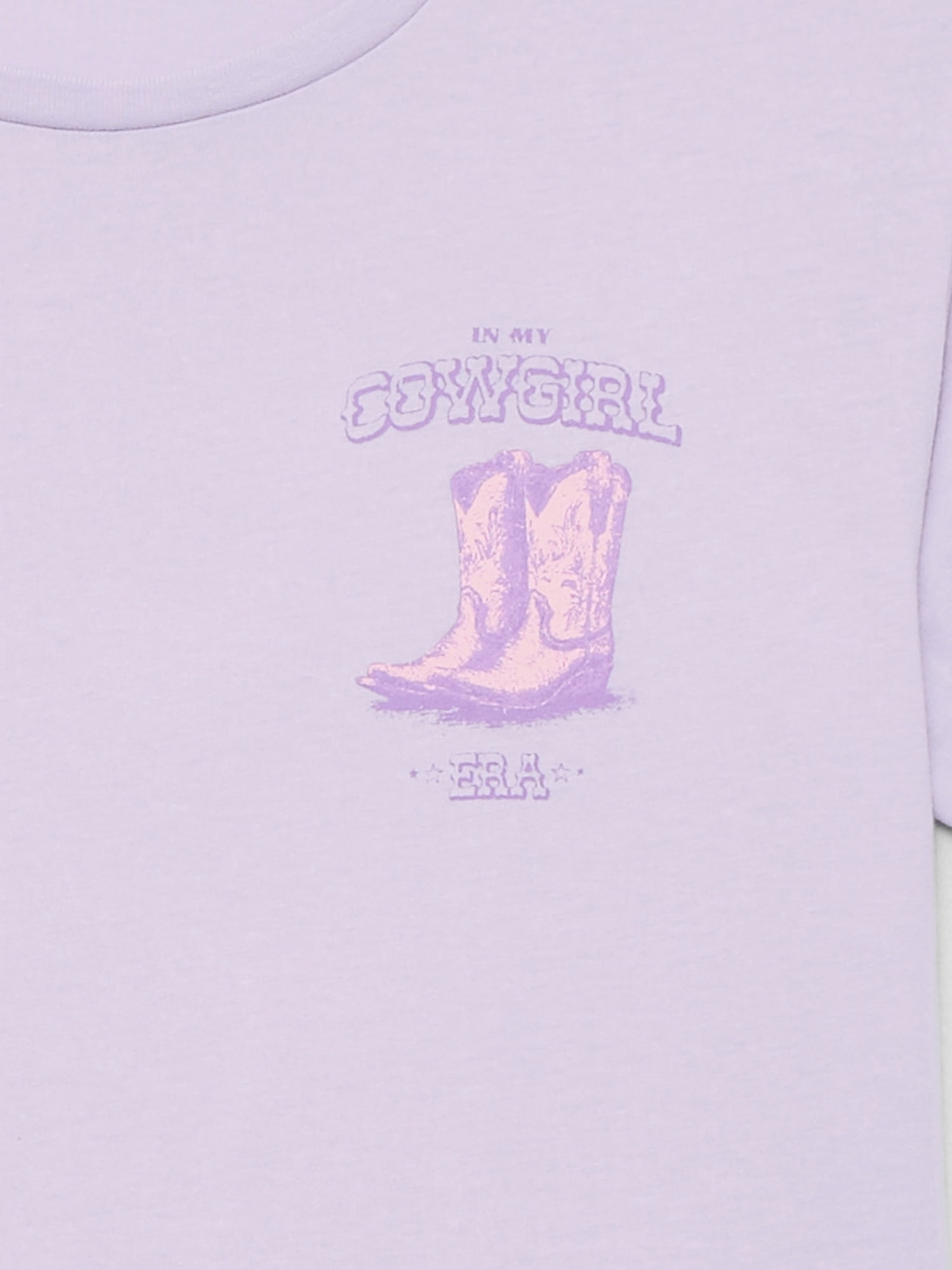 Wonder Nation Girls Cowgirl Era Graphic T-Shirt with Short Sleeves, Sizes 4-18