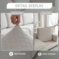 thumbnail image 6 of OHSIO Sectional Couch Covers, Wear Resistant Stretch Sofa Covers Washable Couch Cushion Covers Anti Slip Furniture Protector Slipcovers for Pets (1 Piece Armrest Cover, Light Gray, Diamond Pattern), 6 of 7