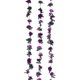 thumbnail image 2 of Guirnalda de rosas artificiales, 3 unidades, 135 flores, guirnalda de flores falsas para decoración de bodas, hogar, jardín, fiesta (morado), 2 of 4