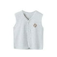 thumbnail image 5 of GYRATEDREAM Toddler Baby Boys Girls Button Down Sleeveless Fleece Outwear Vest Kids Casual Fashion Windproof Spring Winter Warm Coats for 1-2Y Cream-coloured, 5 of 8