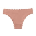 thumbnail image 2 of asjyhkr Womens Underwear Low Waist Stretch Brief Ruffle Thongs Seamless Comforty Breathable Panties Solid Color Bikini Bottom, 2 of 3