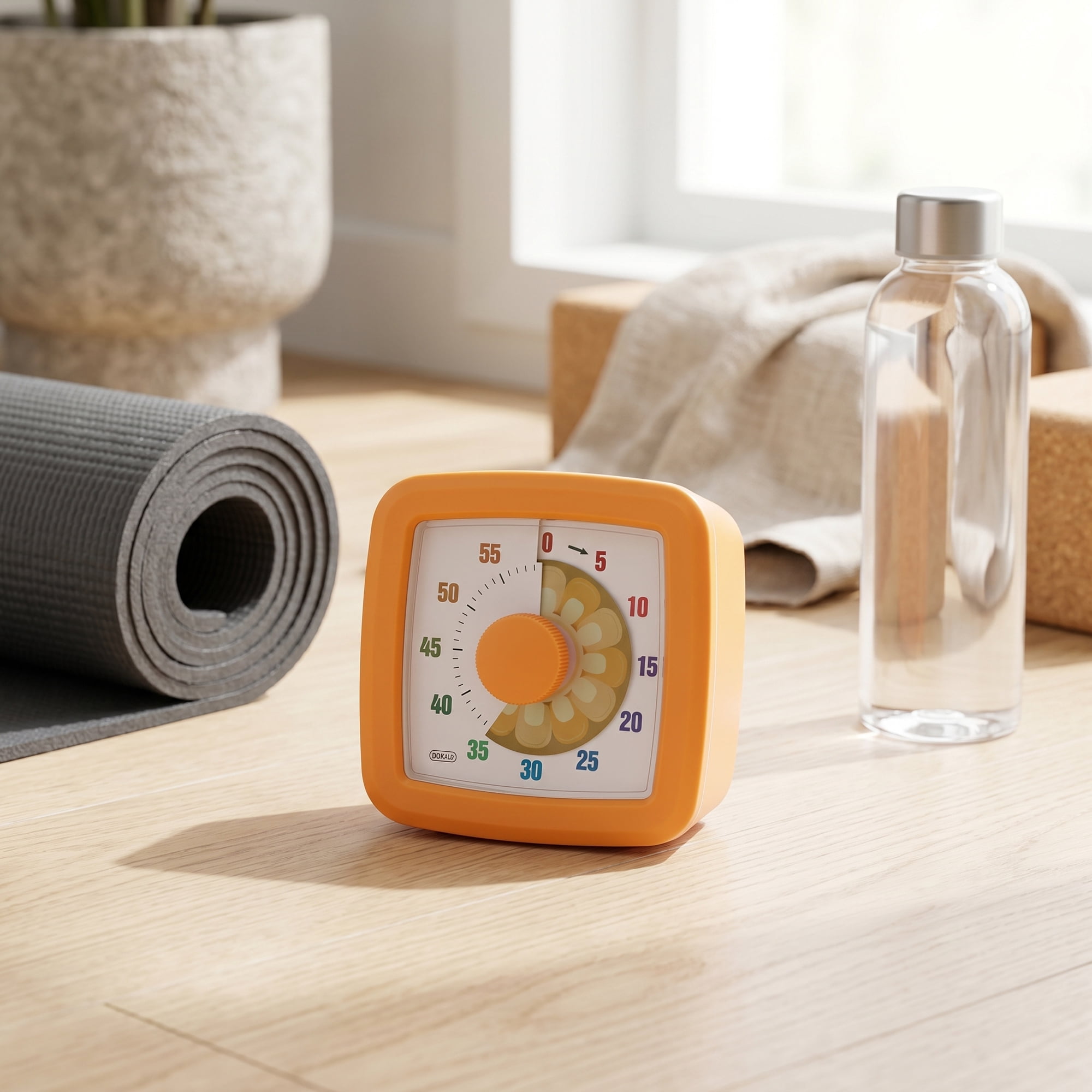 Unique Bargains 60 Minute Digital Visual Timer with Loud Alarm for Studying Orange