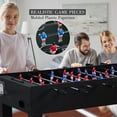 thumbnail image 3 of RayChee 48in Foosball Table, Competition Sized Soccer Table for Home, Game Room w/ 2 Balls, 2 Cup Holders (Black), 3 of 7