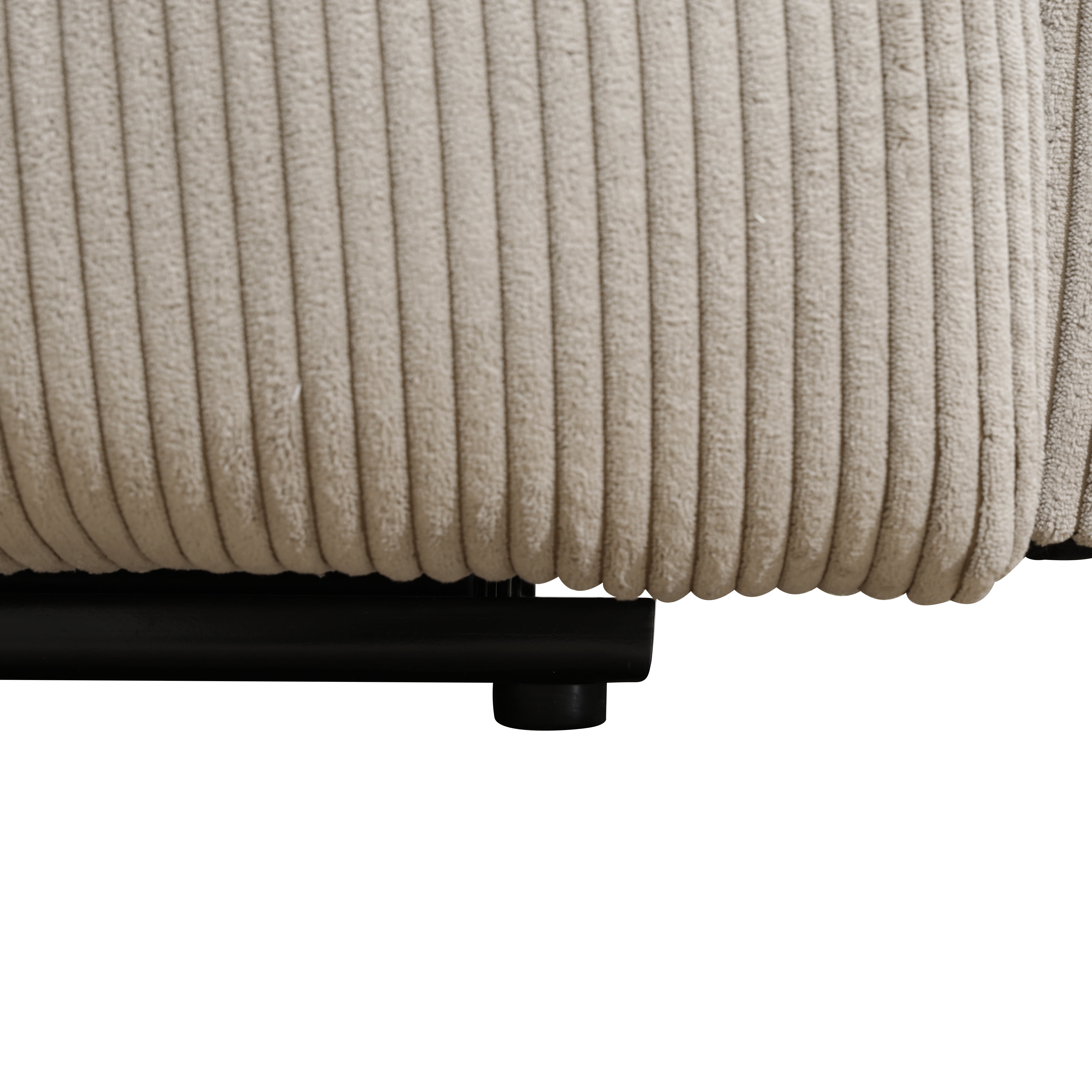 MAYEERTY Reclining Loveseat, 2-Seat Corduroy Fabric Recliner with Storage & Cup Holders for Living Room, Beige