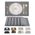 thumbnail image 2 of Manteles Individuales Antideslizantes Para Restaurante 6 Pcs Malubero, Gris, 2 of 5
