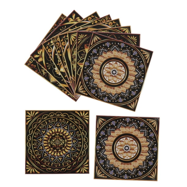 Etiqueta engomada de los azulejos de la pared, 10 piezas de pegatinas de azulejos impermeables, pegatinas de transferencia de azulejos, calcomanías de pared de cocina, diseño a prueba de futuro Jadeshay A