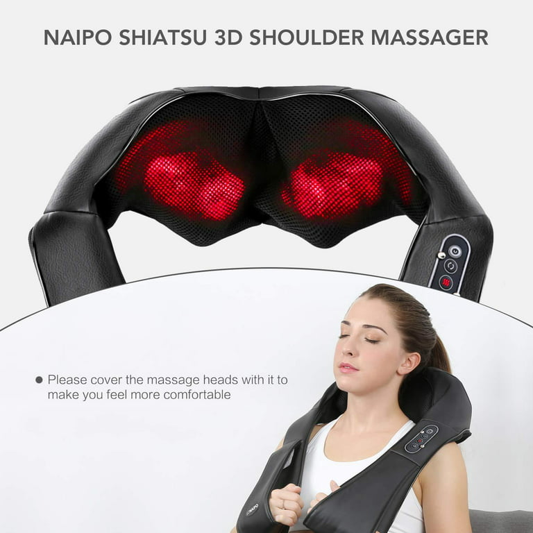 NAIPO Shiatsu Back and Neck Massager Deep Kneading Massage oCuzen™ Cus