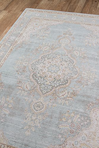 Momeni Isabella Polyester Machine Made Blue Area Rug 5'3" X 7'3"