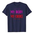 thumbnail image 1 of My Body My Choice T-Shirts Womens Crew Neck Letter Print Abortion Rights Summer Casual Short Sleeve Tunic Tops, 1 of 6