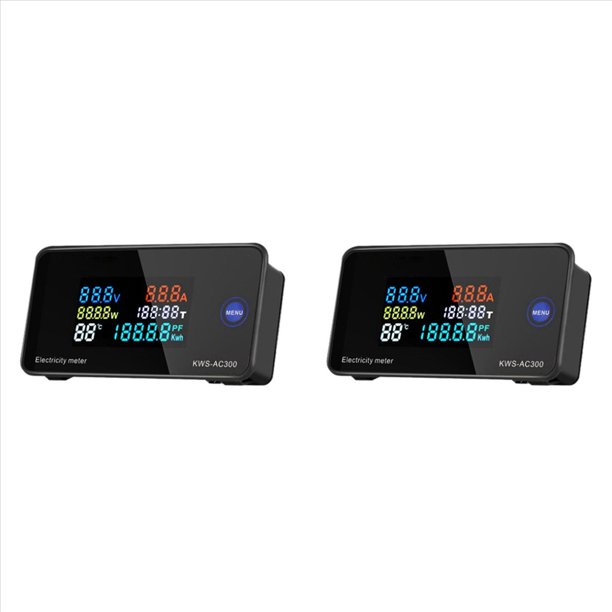2X AC 50-300V Voltímetro Amperímetro KWS Powers Medidor de Energía LED Digital AC Wattmeter Electric Meter