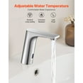 thumbnail image 4 of VEVOR Touchless Bathroom Sink Faucet, Automatic Motion Sensor Restroom Toilet Faucet, HandsFree Adjustable Cold Hot Single Handle Water Mixer Battery Operated for 9/16 in Pipe,Brushed Nickel Silver, 4 of 9