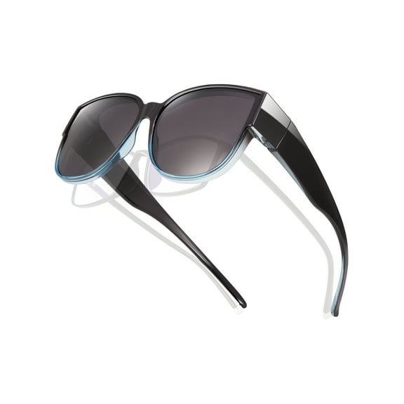 TINHAO Polarized Sunglasses Over Glasses for Women Men, Fit Over Glasses Sunglasses with Square Oversized UV Protection