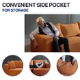 thumbnail image 6 of Focalsweet 107" L-Shaped Sofa Couch, Modular Sectional Living Room Sofa Set, Corduroy, No Assembly, Orange, 6 of 10