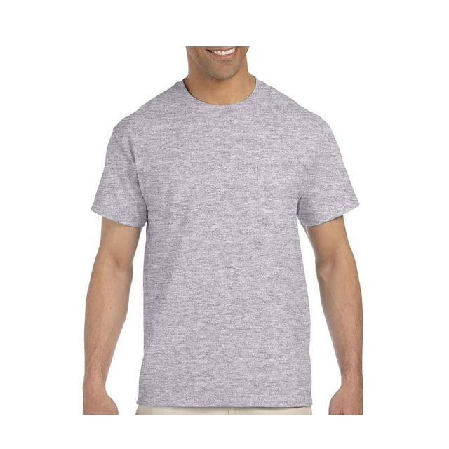 Gildan Men's Collar Double Needle Pocket Knit T-Shirt, Style G2300