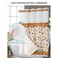 thumbnail image 4 of No Hook Cloth Fabric Shower Curtain with Snap in Liner, Orange Yellow Pumpkins Waterproof Shower Curtains Set with See Through Top Window, Autumn Leaves Rustic Vintage Bath Curtains Shower 72"x72", 4 of 6