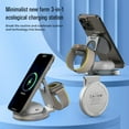 thumbnail image 4 of Cargador inalámbrico rápido con autorrotación magnética de 360 grados 3 en 1 para iPhone/i-Watch/Airpods, estación de carga, 4 of 5