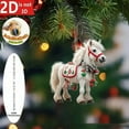 thumbnail image 7 of Christmas Tree Ornaments Acrylic 2D Flat Christmas Hanging Horse Figurines Ornament Realistic Horse Birthday Party Supplies Gifts for Xmas Party Tree Home Decor, 7 of 7