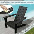 thumbnail image 4 of ATR ART to REAL Outdoor Hdpe Adirondack Chair,Patio Yard Resin Adirondack Chair,Black, 4 of 11