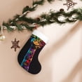 thumbnail image 7 of Daiia Neon Psychedelic Giraffe Print Christmas Stocking，18"Large Knitted Xmas Stocking for Kids, Family Stocking for Fireplace Christmas Holiday Party Decoration, 7 of 7