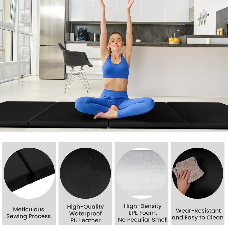 BalanceFrom Folding Exercise Mat, 10ft x 4ft Four Fold Exercise