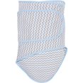 thumbnail image 1 of Chevrons With Blue Trim Baby Swaddle Blanket, 1 of 1