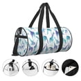 thumbnail image 5 of Xecao Cool Giraffe print Round Travel Duffel Bag is a foldable gym bag with an inner pocket, perfect for travel sports, 5 of 8
