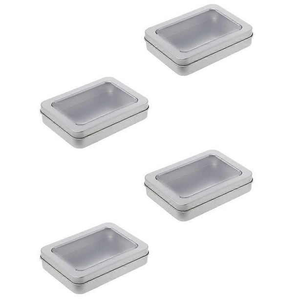 Flash Drive Storage Tin 4Pcs Storage Container For USB Flash Office 11.5X8.5Cm Durable Material 4Pcs