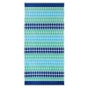 ClaireBella Drops Moonlight Bamboo Design Cotton Beach Towel, Green-Blue, 36x72 Inches