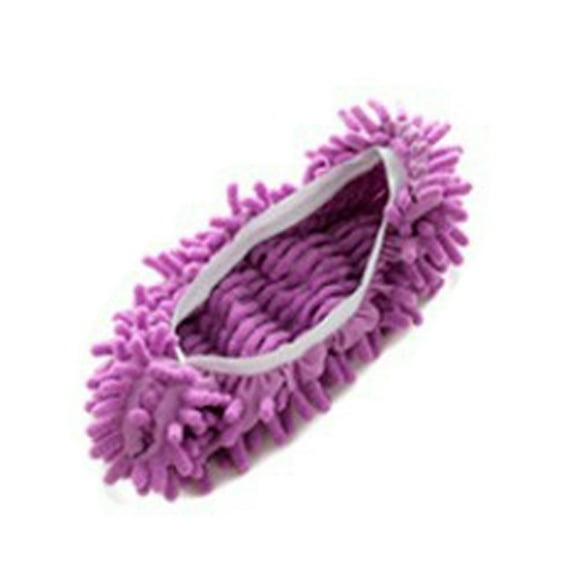 Chaussons Serpillière Couvre-Chaussures, Chaussons Serpillière Nettoyage Poussière Sol Paresseux Chaussons Essuyage Serpillière Tête (1 Pce)[Violet]