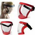 thumbnail image 3 of （Red-For Adult）Full Face Protective Shield Visor Hd Transparent Full Face Mask Clear Spray Splash Proof Breathable Cover, 3 of 4