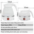 thumbnail image 2 of Hervidor de Viaje Eléctrico Plegable: Caldera de Agua Plegable de Silicona Portátil y Conveniente y Tetera para Acampar - Fácil Almacenamiento con Cable de Alimentación Desmontable (Blanco), 2 of 3