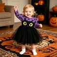 thumbnail image 2 of FUZHIQ Toddler Girls Halloween Dress Long Sleeve Tutu Dresses Big Eyed Cat Printed Princess Tutu Dress Fall Winter Clothes for Halloween Party Holiday, 18-24 Months, 2 of 9