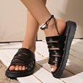 thumbnail image 2 of Xijirk Women Sandals Open Toe Design Comfortable Mid Heel Footwear Versatile Casual Wear Women Sandals for Everyday Style Spring Summer with Jeans T Shirts,Black,6, 2 of 9
