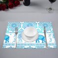 thumbnail image 2 of MKHERT Galaxy Ethnic Elephant with Tribal Mandala Placemats Table Mats for Dining Room Kitchen Table Decoration 12x18 inch,Set of 6, 2 of 4