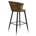 thumbnail image 4 of FurnitureR 30'' Bar Chairs (Set of 2) Vintage Brown Suede Fabric Bar Stools, 4 of 8