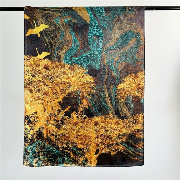 100% Mulberry Silk Scarf | Hand-Printed Luxury Shawl, Year-Round Versatile Wrap, Birthday/Wedding Gift, 45g Ultra-Light, 180x65cm, Machine-Finished Edges,18065,As Picture,Artistic,As Picture.
