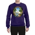 thumbnail image 2 of Wild Bobby, Enjoy Life Vintage Beach Surf Sailboat, Pop Culture, Unisex Crewneck Graphic Sweatshirt, Purple, Large, 2 of 4