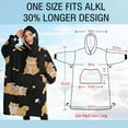 thumbnail image 4 of Oversized Wearable Blanket Hoodie,Shiba Inu Sherpa Blanket Hoodie with Super Pockets,Super Warm Fuzzy Pullover for Women & Men, 4 of 6