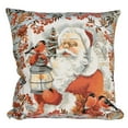 thumbnail image 3 of STPgoods Santa Claus and Bullfinches Tapestry Throw Pillow with Insert 18x18" (45x45 cm) Christmas Decor Couch and Sofa Cushion for Living Room Bedroom Square Pillowcase, 3 of 4