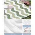 thumbnail image 6 of Sage Green Beach Towels Oversized Super Absorbent, Abstract Geometric Ocean Wave Stripe Lightweight Bath Towel Quick Dry Sets For Bathroom/Pool/Rv Camping/Beach Play/Gym Room/Picnic 30"x60", 6 of 8