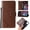 Brown, variant on TECH CIRCLE Case for iPhone 15 (2023) - [Embossed Butterfly Tree Pattern] Protective PU Leather Wallet Case with [Card Holder /Wrist Strap] Fold Stand Folio Cute Cover Shell, Gray