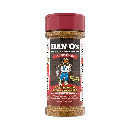 Dan-O&rsquo;s Seasoning Chipotle - 3.5oz Bottle of Low Sodium All-Purpose Seasoning