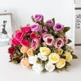 thumbnail image 2 of No Withering Artificial Rose Nice-looking Realistic Vivid DIY Bright-colored Multi Heads Simulation Flower Home Decor, 2 of 8