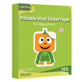 thumbnail image 2 of Lzerking Printable Vinyl Sticker Paper for Inkjet Printer 100 Sheets Matte White Waterproof 8.5x11 Inches, 2 of 4