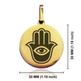 thumbnail image 2 of Stainless Steel Hamsa Good Luck Charm Round Medallion Keychain Circle Ring, 2 of 2