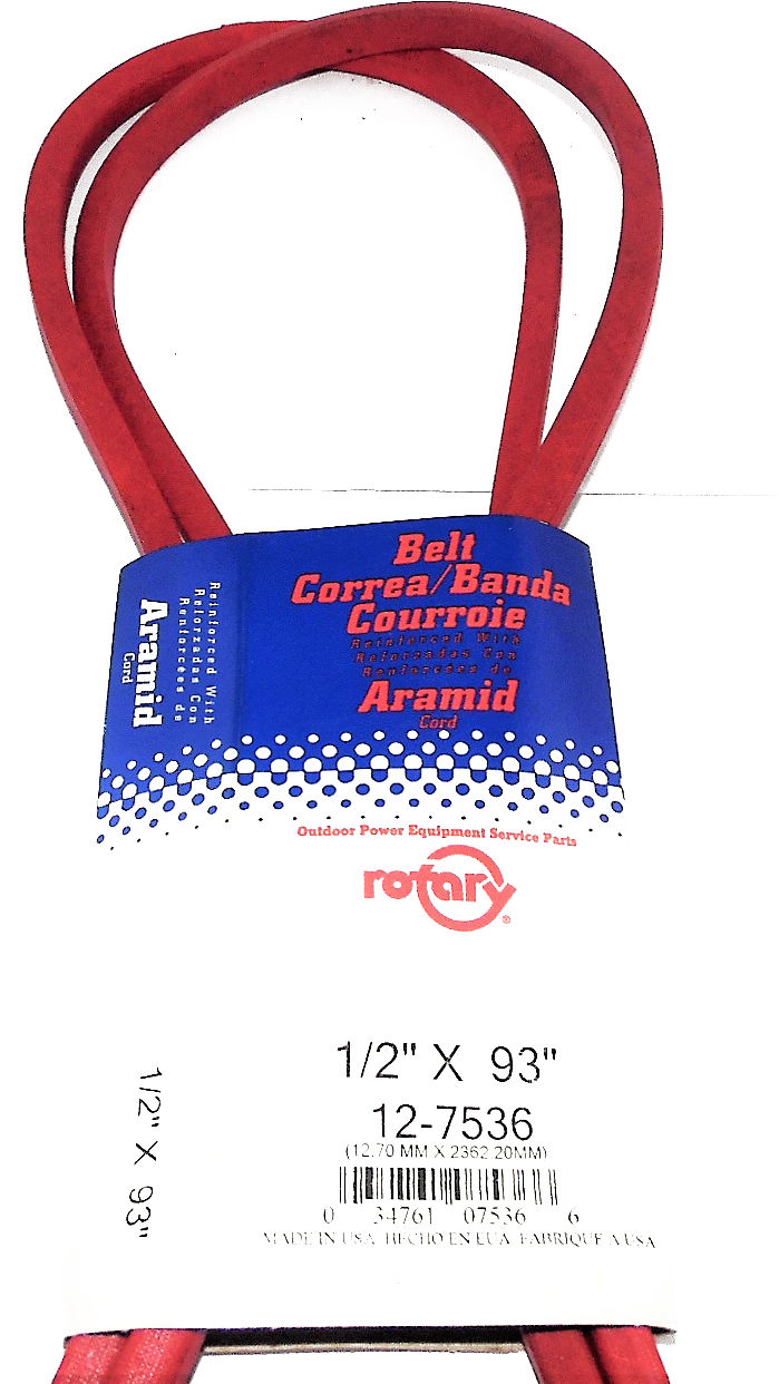 7536/4L930 Rotary Belt (1/2"X93") Compatible With Craftsman 101342N