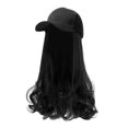 thumbnail image 3 of LINMOUA Baseball Cap With Hair Extensions Long Curly Hairstyle Adjustable Removable Wig Hat 17.7inch For Woman Girl, 3 of 6