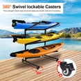 thumbnail image 4 of Kayak Stand & Storage Rack,Kayak Storage Rack with Wheels, Indoor & Outdoor Freestanding Storage for 3 Kayak,Easy Transport & Organization, 4 of 7
