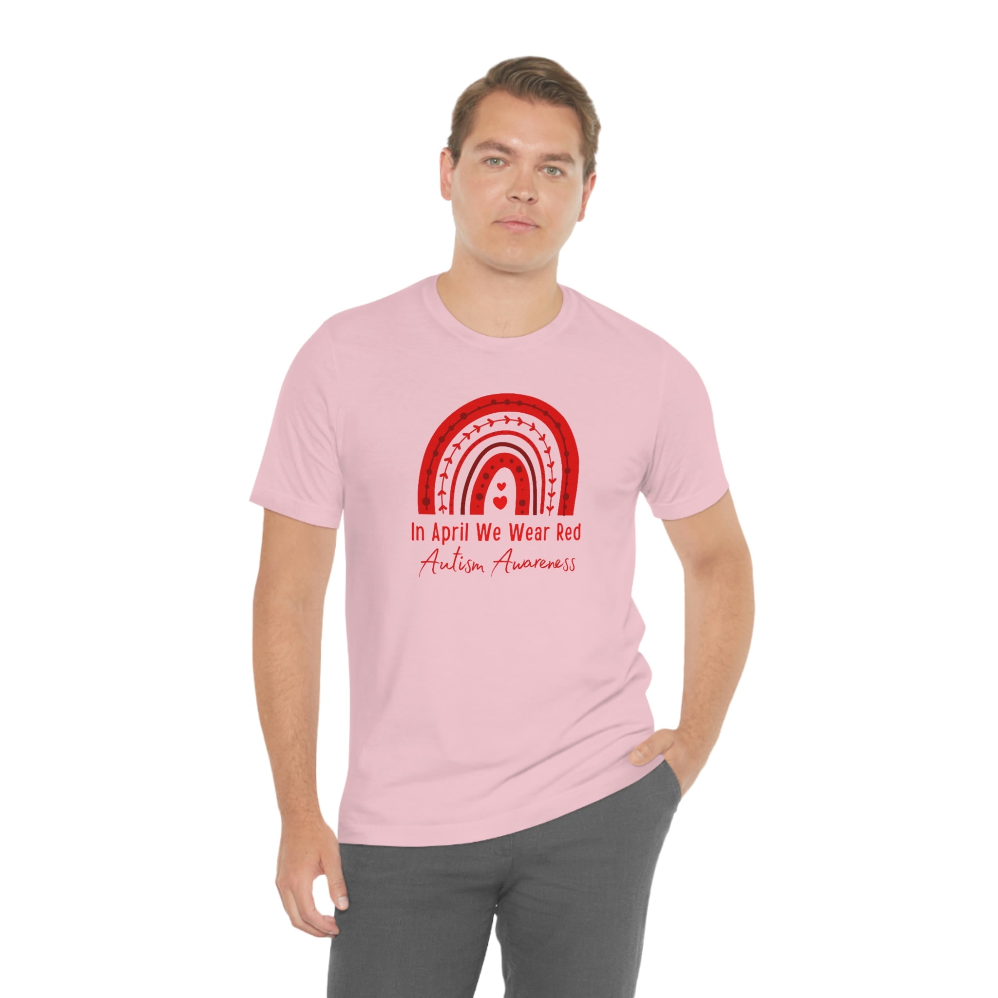 In April We Wear Red for Autism Awareness Shirt